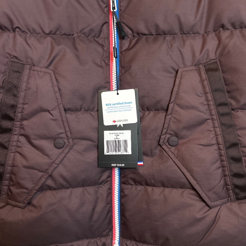 NWT FOURLAPS COVER DOWN JACKET IN COLOR FUDGE - Picture 2 of 5